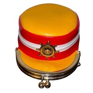 Vintage | Nautical Captain Hat Coin Purse | Vinyl